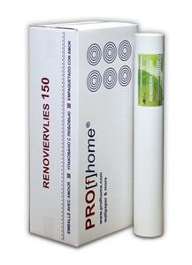 Profhome Vliestapete »399-150-6-O«, glatt, matt, einfarbig, unifarben, (Renoviervlies Glattvlies Malervlies, 150 g/m2, 1 Karton mit 6 Rollen / 112,50 m2 weiss), Reparaturvlies Anstrichvlie