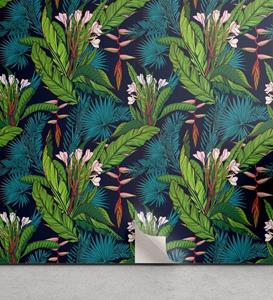 Abakuhaus Vinyltapete »selbstklebendes Wohnzimmer Küchenakzent«, Blatt Tropische Dschungel-Muster