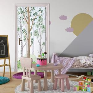 Wallarena Türtapete »Selbstklebend Kinderzimmer Wald Türposter Türfolie Türaufkleber Fototapete für Tür, 91x211 cm«, Glatt, Kindermotiv, Türtapete Selbst