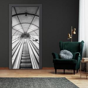 Wallarena Türtapete »Selbstklebend Treppe 3D Effekt Türposter Türfolie Türaufkleber Fototapete für Tür, 91x211 cm«, Glatt, 3D-Optik, Treppe, Türtapete Se