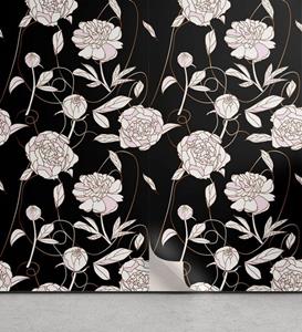 Abakuhaus Vinyltapete »selbstklebendes Wohnzimmer Küchenakzent«, Blume Botanik Pfingstrosen Illustration