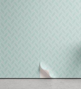 Abakuhaus Vinyltapete »selbstklebendes Wohnzimmer Küchenakzent«, Geometrisch Pastell Monochrome Zigzags