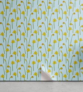 Abakuhaus Vinyltapete »selbstklebendes Wohnzimmer Küchenakzent«, Blume cartoonish Narzissen