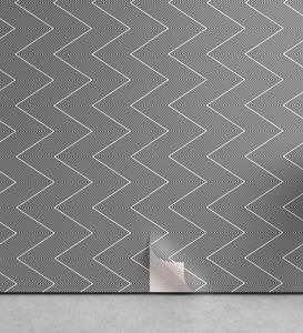 Abakuhaus Vinyltapete »selbstklebendes Wohnzimmer Küchenakzent«, Geometrisch Schwarzweiss Zigzags