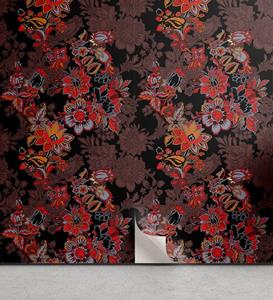 Abakuhaus Vinyltapete »selbstklebendes Wohnzimmer Küchenakzent«, Blume Japanische Vivid Florals