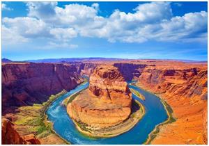 Wallario Vliestapete »Hufeisenförmiger Mäander des Colorado River«, Seidenmatte Oberfläche, hochwertiger Digitaldruck, in verschiedenen Größen erhältlich