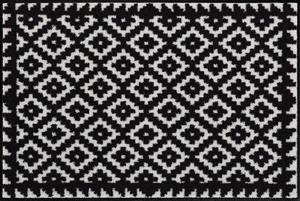 Salonloewe Fußmatte » TABUK BLACK & WHITE Fußmatte Wohnmatte 50 x 75 cm«, , Rechteckig, Höhe 7 mm, In- und Outdoor, waschbar bei 40° Grad in der Waschmaschine