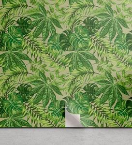 Abakuhaus Vinyltapete »selbstklebendes Wohnzimmer Küchenakzent«, Grünes Blatt Frischer Dschungel Aloha