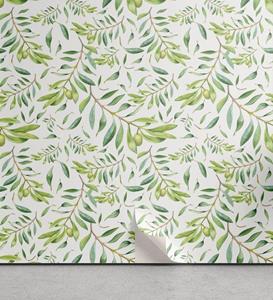 Abakuhaus Vinyltapete »selbstklebendes Wohnzimmer Küchenakzent«, Grünes Blatt Olivenbaum