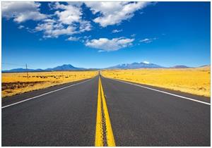 Wallario Vliestapete »Route 89 in Arizona - Am Ende der Horizont«, Seidenmatte Oberfläche, hochwertiger Digitaldruck, in verschiedenen Größen erhältlich