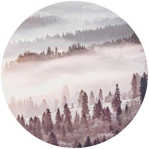 Wallarena Fototapete »Rund Selbstklebend Tapete Wandtapete Runde Wandsticker Wandtattoo Schlafzimmer Wohnzimmer«, Glatt, Wald, Landschaft, Fototapete Selbstklebend oder Vlies