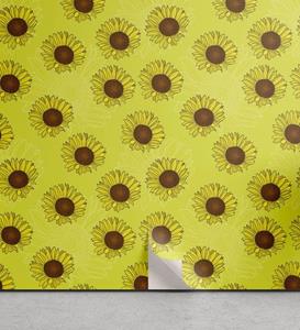 Abakuhaus Vinyltapete »selbstklebendes Wohnzimmer Küchenakzent«, Blumen Rustikale Sonnenblumen Silhouette