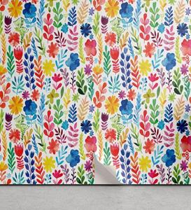 Abakuhaus Vinyltapete »selbstklebendes Wohnzimmer Küchenakzent«, Blumen Tulpen Rosen und Stiefmütterchen