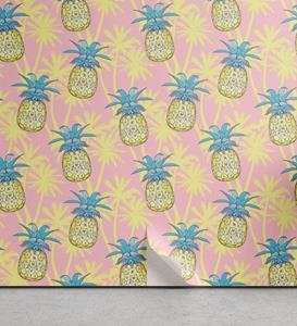 Abakuhaus Vinyltapete »selbstklebendes Wohnzimmer Küchenakzent«, hawaiisch Ananas Ananas Palme