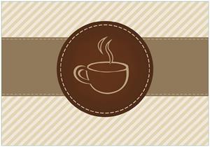 Wallario Vliestapete »Kaffee-Menü - Logo Symbol für Kaffee«, Seidenmatte Oberfläche, hochwertiger Digitaldruck, in verschiedenen Größen erhältlich