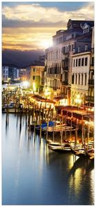 Wallario Türtapete »Canal Grande in Venedig am Abend mit untergehender Sonne«, glatt, ohne Struktur