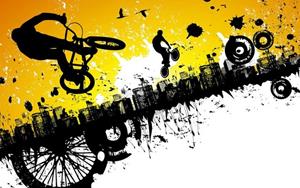 KUNSTLOFT Vliestapete »Bmx Riders«, lichtbeständige Design Tapete