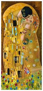 Wallario Türtapete »Der Kuss von Klimt«, glatt, ohne Struktur