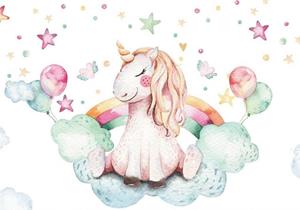 Wallarena Fototapete »Kinderzimmer Unicorn Pferde Pferd Stern Regenbogen Vlies Tapete für Wohnzimmer oder Schlafzimmer Vliestapete Wandtapete Motivtapete«, Glatt, Unicorn, Vliestapete