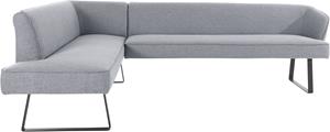 exxpo - sofa fashion Hoekbank Americano met opstaande naad en metalen poten, bekleding in verschillende kwaliteiten