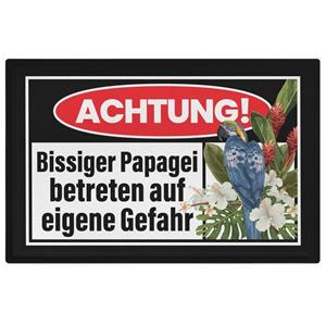 Trendation Fußmatte »Achtung Bissiger Papagei Fußmatte Papageien-Züchter Spruch 60x40 cm«, 