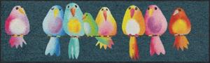 Salonloewe Fußmatte » RAINBOW BIRDS Fußmatte Wohnmatte 30 x 100 cm«, , Rechteckig, Höhe 7 mm, In- und Outdoor, waschbar bei 40° Grad in der Waschmaschine und 