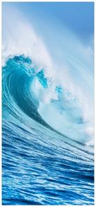 Wallario Türtapete »Eindrucksvolle Welle im Ozean«, glatt, ohne Struktur