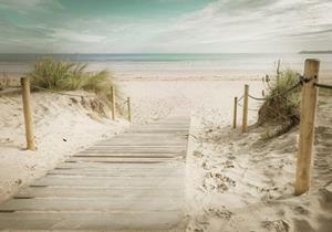 Wallarena Fototapete »Strand Meer Natur Nordsee Ostsee Vlies Tapete für Wohnzimmer oder Schlafzimmer Vliestapete Wandtapete Motivtapete«, Glatt, Strand, Vliestapete inklusive Kleister