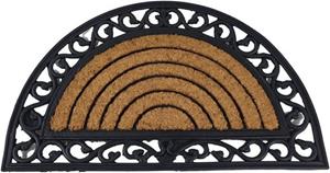 Sesua Fußmatte »Gummimatte Relief mit Kokoseinlage Fußabtreter Fußmatte Türvorleger«, , Halbrund