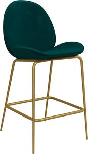 Cosmoliving By Cosmopolitan Barhocker Astor, (1 St.), Sitz und Rücken gepolstert, mit einem messingfarbenen Metallgestell, in verschiedenen Farbvarianten erhältlich, Sitzhöhe 