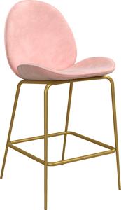 Cosmoliving By Cosmopolitan Barhocker Astor, (1 St.), Sitz und Rücken gepolstert, mit einem messingfarbenen Metallgestell, in verschiedenen Farbvarianten erhältlich, Sitzhöhe 