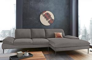 W.Schillig Ecksofa enjoy&MORE, mit Sitztiefenverstellung, Füße schwarz pulverbeschichtet, Breite 340 cm