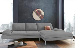 W.Schillig Ecksofa enjoy&MORE, mit Sitztiefenverstellung, Füße silber matt, Breite 340 cm