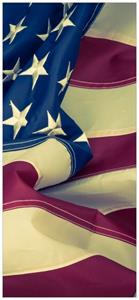 Wallario Türtapete »Amerikanische Flagge im Wind«, glatt, ohne Struktur