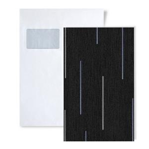 Edem Papiertapete »S-85043BR26«, gestreift, grafisch, Metall-Effekte, (1 Musterblatt, ca. A5-A4), anthrazit, schwarz-grau, violett-blau, silber