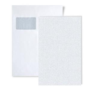 Edem Papiertapete »S-85047BR20«, leicht glänzend, Ton-in-Ton, unifarben, Strukturmuster, (1 Musterblatt, ca. A5-A4), weiß, perl-weiß, silber