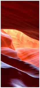 Wallario Türtapete »Antelop Canyon USA Kalksandsteingebirge in leuchtenden Farben«, glatt, ohne Struktur