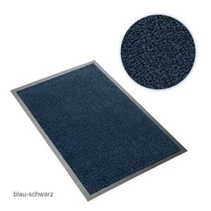 Fußmatte Sauberlaufmatte blau-schwarz-meliert 60 x 90 cm, Metzker, rechteckig, Höhe: 7 mm, 60x90cm - blau-schwarz meliert