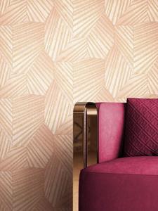 Newroom Vliestapete, Gold Tapete Grafisch Leicht Gläzend - Mustertapete Rosegold Glamour Modern Muster für Wohnzimmer Schlafzimmer Küche