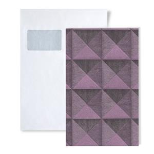 Profhome Prägetapete »S-BA220066-DI«, grafisch, Metall-Effekte, geometrisch, unifarben, (1 Musterblatt, ca. A5-A4), violett