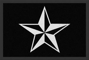 Rockbites Fußmatte » - Fußmatte Nautical Star Stern Schwarz Weiß Nr.172 (100689) Türmatte«, 