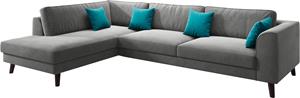 Inosign Ecksofa Laurentia, mit 4 Zierkissen, Ottomane links oder rechts bestellbar