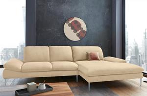 W.Schillig Ecksofa enjoy&MORE, mit Sitztiefenverstellung, Füße silber matt, Breite 340 cm