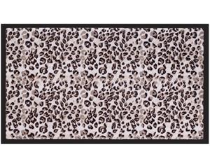Matches21 HOME & HOBBY Fußmatte »Fußmatte Decor & Rand Leoparden Muster taupe 40x75 cm«, , rechteckig, Höhe 5 mm