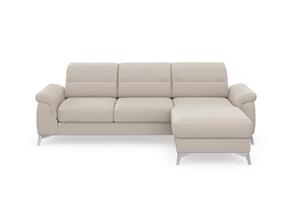 Sit&More Ecksofa Sinatra, mit Recamiere, optinal mit Kopfteilverstellung und Armteilfunktion oder Kopfteilverstellung, Armteilfunktion, Bettfunktion und Bettkasten, chromfarbene Metallfü