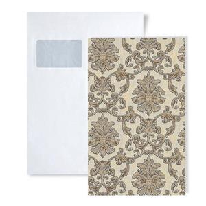 Edem Vliestapete »S-6001-91«, leicht glänzend, ornamental, Barock-Style, (1 Musterblatt, ca. A5-A4), creme, beige, gold