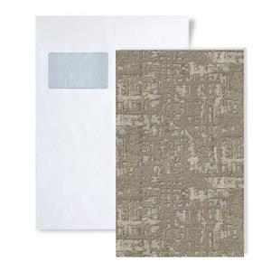 Profhome Prägetapete »S-DE120095-DI«, schimmernd, abstrakt, Textil-Optik, (1 Musterblatt, ca. A5-A4), oliv, beige-grau