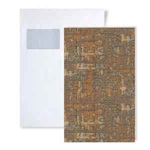 Profhome Prägetapete »S-DE120096-DI«, schimmernd, abstrakt, Textil-Optik, (1 Musterblatt, ca. A5-A4), kupfer, gold, beige