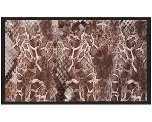 Matches21 HOME & HOBBY Fußmatte »Fußmatte Decor & Rand Schlangenoptik braun 40x75 cm«, , rechteckig, Höhe 5 mm