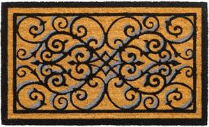 Matches21 HOME & HOBBY Fußmatte »Fußmatte Kokosmatte Indoor Ornamente natur schwarz rechteckig 45x75 cm«, , rechteckig, Höhe 15 mm
